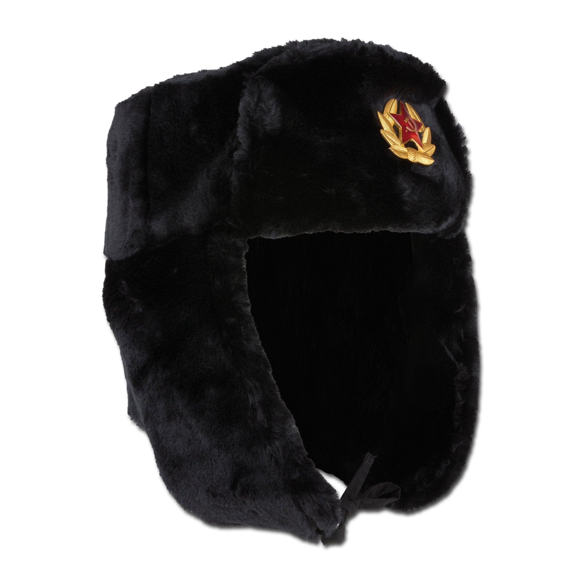 Chapeau de fourrure russe avec badge