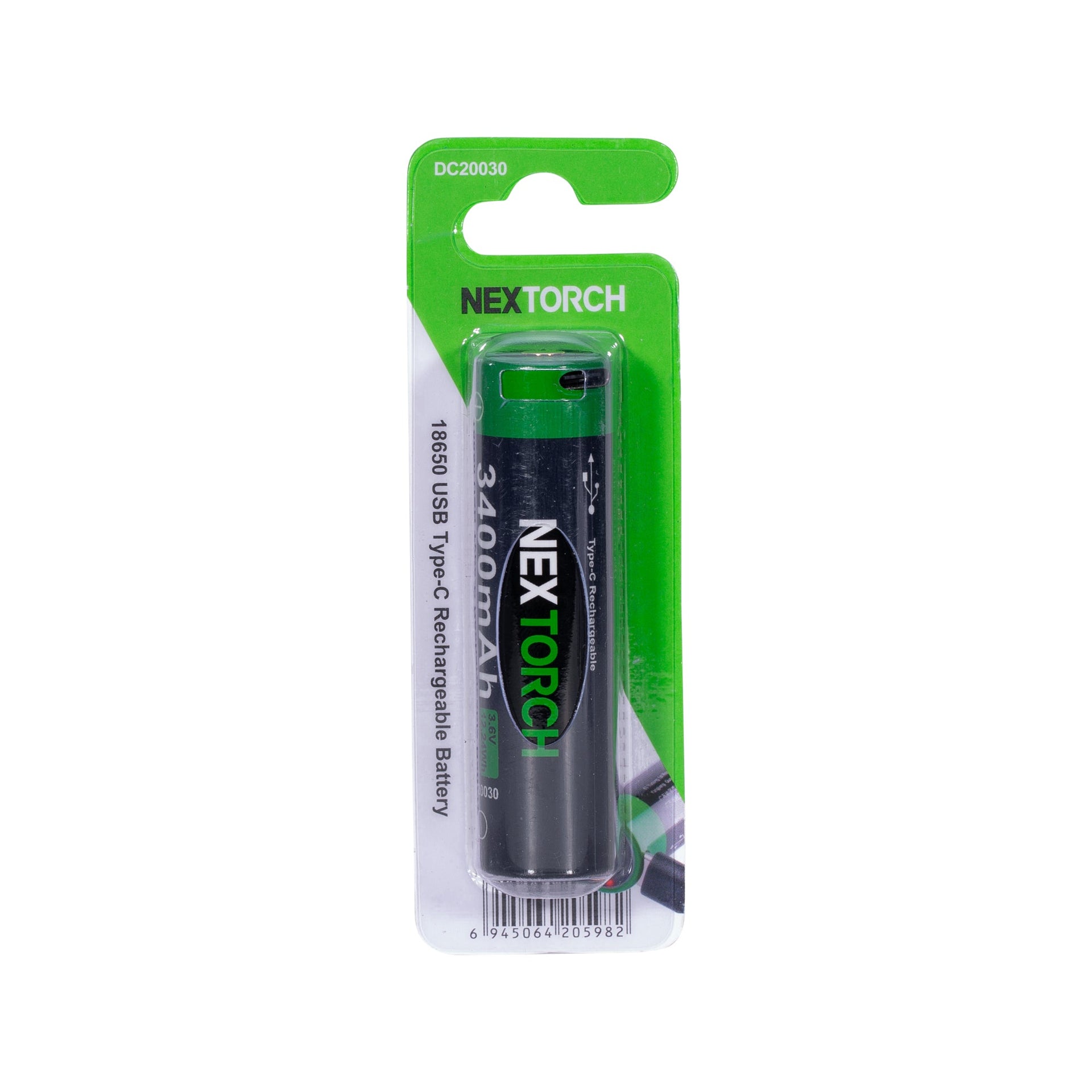 Batterie 18650 USB Li-Ion 3.6V 3.400 mAh