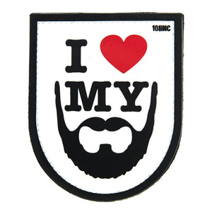 101 Inc. Patch 3D I love my Beard brun