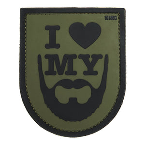 101 Inc. Patch 3D I love my Beard brun