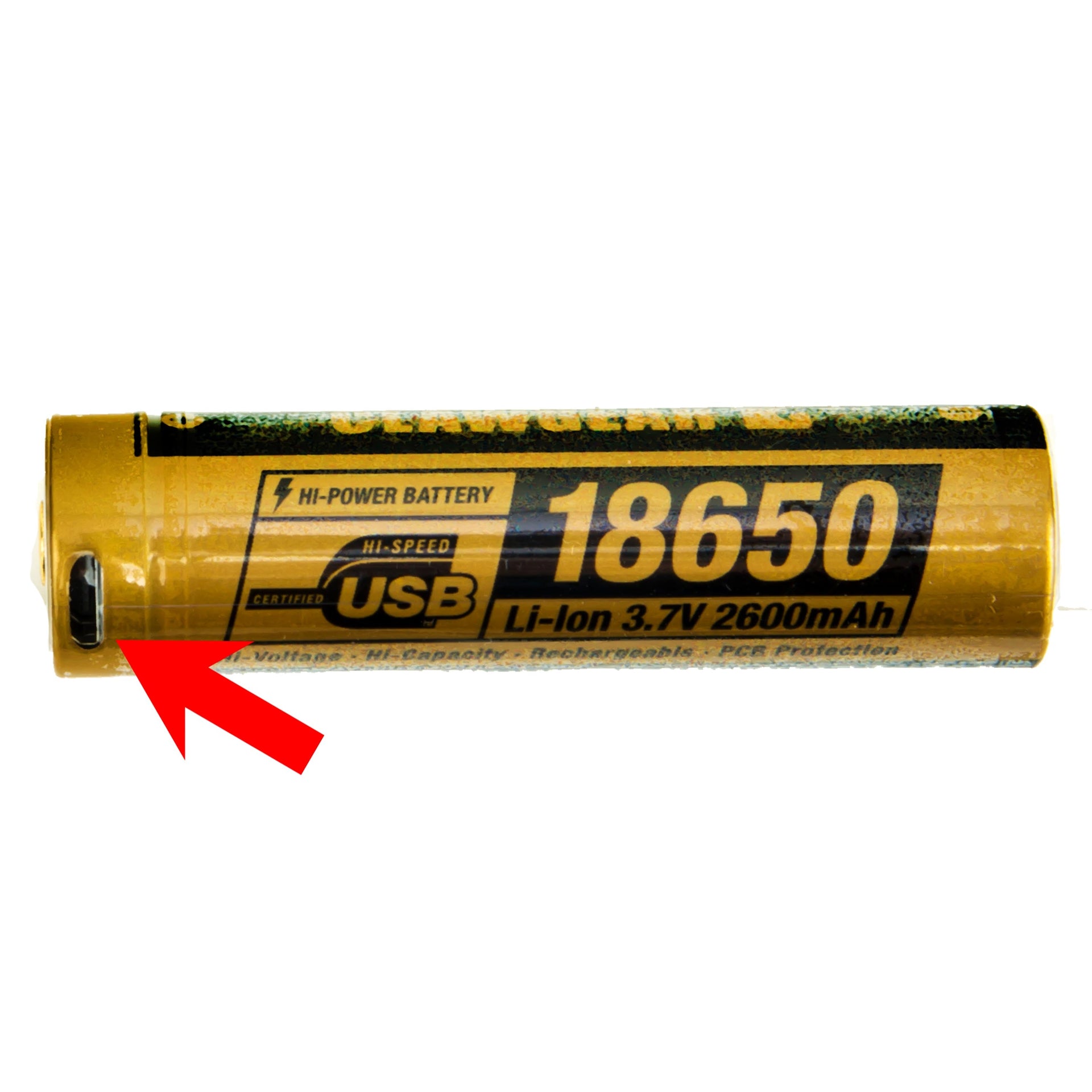 Batterie 18650 3.7V 2600 mAh Micro-USB