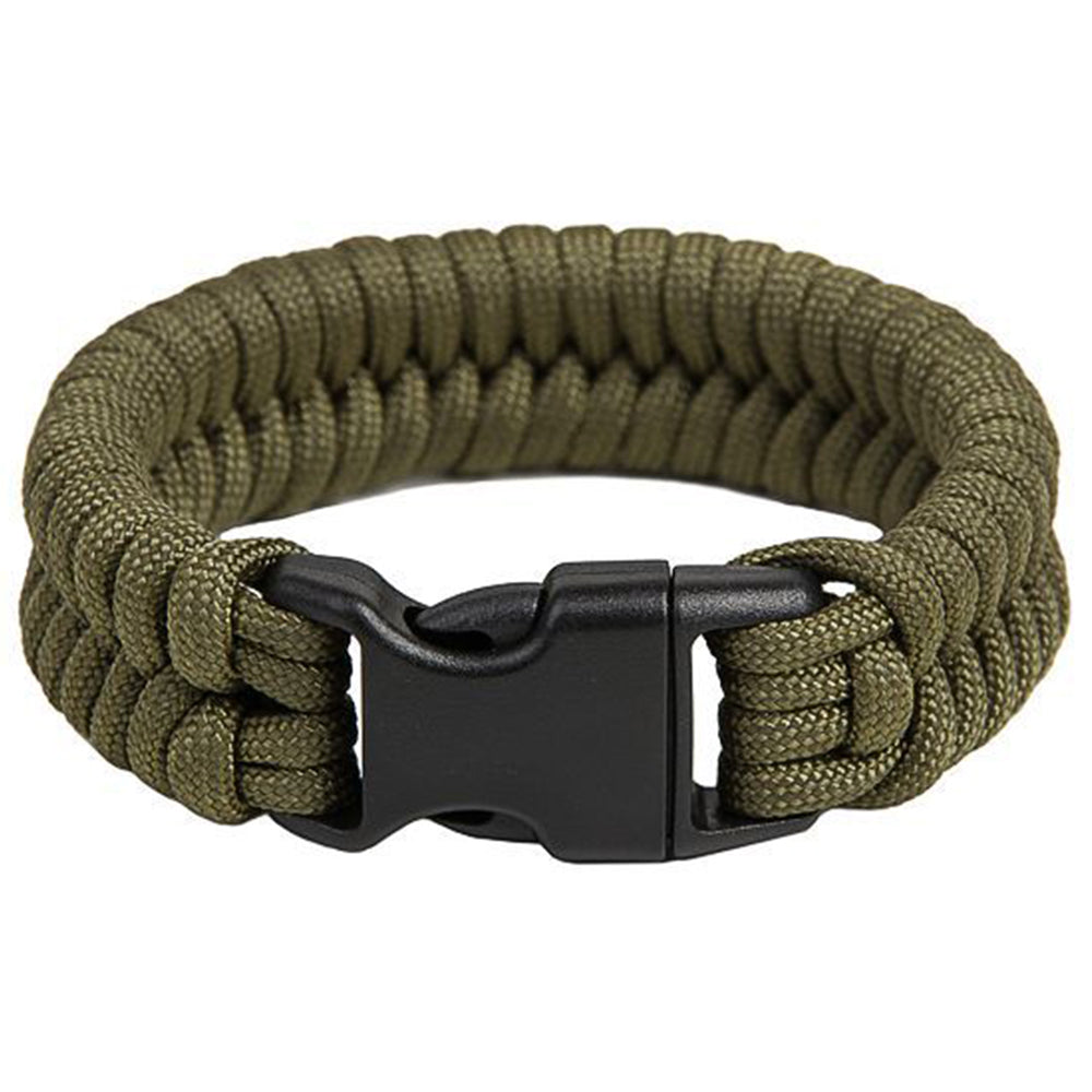 Bracelet corde de parachute Fish army green